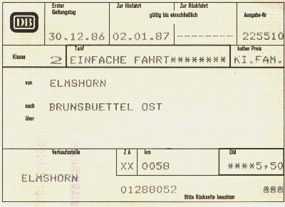 Fahrkarte